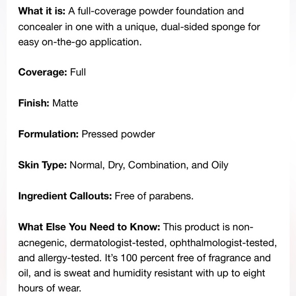 NEW FULL SIZE CLINIQUE BEYOND PERFECTING POWDER FOUNDATION + CONCEALER IN SAND - Picture 5 of 6